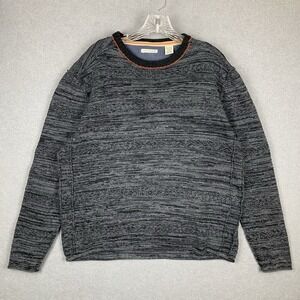 Carbon 2 Cobalt‎ Sweater Gray Knit Viscose Wool Rabbit Blend Pullover Mens Large